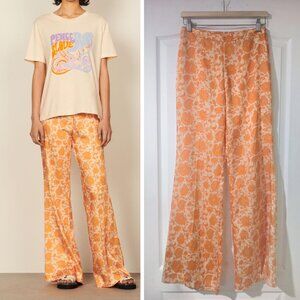 Sandro | Trapani Floral Trousers In Orange